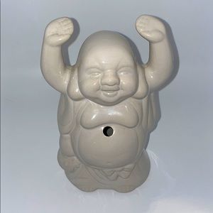 Porcelain Smiling Buddha Tiki Mug / Incense Holder Burner / Planter